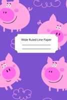 Cute Baby Pig Theme Wide Ruled Line Paper 1674229933 Book Cover