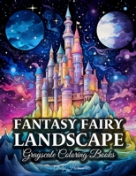 Fantasy Fairy Landscape: Whimsical World Fantasy Grayscale Coloring Books For Adults B0CHL7R44P Book Cover