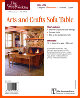 Fine Woodworking's Arts and Crafts Sofa Table Plan (Fine Woodworking Project Plans) 1600856098 Book Cover