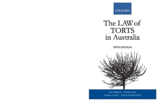 The Law of Torts in Australia 0195572394 Book Cover