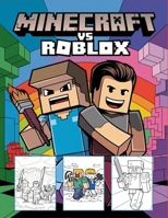 Minecraft vs Roblox Coloring Book: A Tale of Magic and Discovery 4893960806 Book Cover