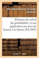 El�mens Du Calcul Des Probabilit�s... 2016183519 Book Cover