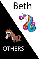 Beth VS OTHERS ( unicorn ): Personal Name unicorn notebook - Cute Notebook for Girls With Unicorn, Thoughtful Cool Present for Beth ( Beth notebook): Unicorn Personalized Notebooks For Girls And Women 1654778192 Book Cover