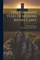 Two Thousand Years of Missions Before Carey 1021896861 Book Cover