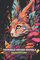 ADORABLE FANTASY ANIMALS COLORING BOOK: For Adults and Teens B0CSKJ9743 Book Cover