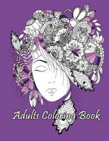 Adults Coloring Book: Women Faces Flora Coloring Book 1978337507 Book Cover