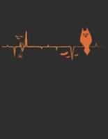 Halloween Owl: Cute Halloween Owl Heartbeat Lined White Paper Journal / Notebook Gift Idea for Teens & Adults 1691672335 Book Cover