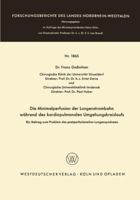 Die Minimalperfusion Der Lungenstrombahn Wahrend Des Kardiopulmonalen Umgehungskreislaufs 3663063968 Book Cover