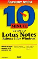 10 Minute Guide to Lotus Notes for Windows 1567611761 Book Cover