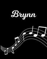 Brynn: Sheet Music Note Manuscript Notebook Paper - Personalized Custom First Name Initial B - Musician Composer Instrument Composition Book - 12 Staves a Page Staff Line Notepad Notation Guide - Crea 1703902939 Book Cover