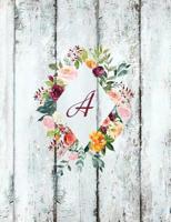 A: Initial Monogram Country Style College Ruled Notebook and Journal 1077434987 Book Cover