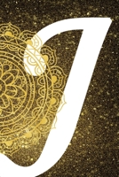 J: Personalized Dot Grid Bullet BUJO Notebook Journal Modern Gold Mandala Minimalist Initial Monogram Letter J- Many Usage Handy Travel Size For Boys Men Teens 170441346X Book Cover