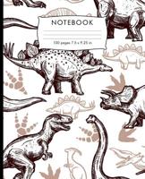Notebook: Dinosaurs pattern Composition Notebook. 100 pages Wide Ruled Book 7.5 x 9.25 in journal for elementary students, teachers, girls, boys, kids, college students. 1081248440 Book Cover