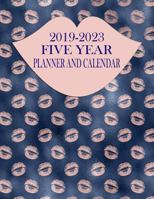 2019-2023 Five Year Planner And Calendar: Rose Gold Lips 60-Month Planner - Monthly Agenda And Organizer 1723808628 Book Cover