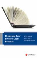 Nemes and Coss' Effective Legal Research 0409330639 Book Cover