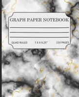 Graph Paper Notebook: Math and Science Composition Book White and Grey Marble Cover Design 1686575343 Book Cover