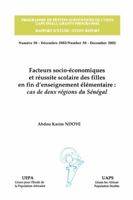 Factuers Socio-Economiques Et 2910115275 Book Cover