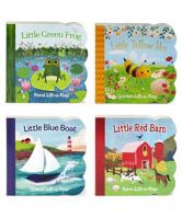 4 Pack Chunky Lift a Flap Board Books: Little Red Barn/ Little Blue Boat/Little Green Frog/Little Yellow Bee 168052139X Book Cover