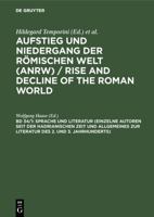 Aufstieg und Niedergang der Roemischen Welt, Tiel II, Bd 34.1: Geschichte und Kultur Roms im Spiegel der Neueren Forschung 3110103761 Book Cover