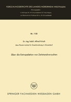 Über die Extrapolation von Zeitstandversuchen 3663039439 Book Cover