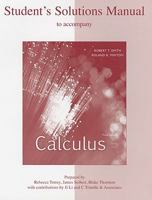 Student's Solutions Manual to accompany Calculus 0073268453 Book Cover