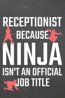 Receptionist because Ninja isn't an official Job Title: Receptionist Dot Grid Notebook, Planner or Journal 110 Dotted Pages Office Equipment, Supplies Funny Receptionist Gift Idea for Christmas or Bir 1710180404 Book Cover