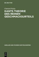 Kants Theorie Des Reinen Geschmacksurteils 3110125854 Book Cover