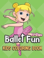 Ballet Fun Kids Coloring Book: Dancing Girl Cover Color Book for Children of All Ages. Green Diamond Design with Black White Pages for Mindfulness and Relaxation 1695397045 Book Cover