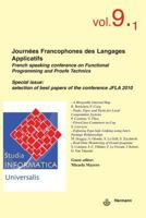 Studia informatica universalis Vol. 9.1: Journées Francophones des Langages Applicatifs (HR.STUDIA INFOR) (French Edition) 2705681787 Book Cover