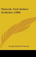 Niniveh, Und Andere Gedichte 1436623839 Book Cover
