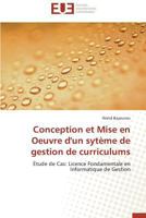 Conception Et Mise En Oeuvre D'Un Syta]me de Gestion de Curriculums 3838182367 Book Cover