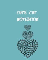 cute cat notebook: Black & white pages 8 X 10 big size for cat lovers 1654421960 Book Cover