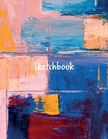 Sketchbook: notebook for drawing, writing, painting, sketching, or doodling, 100 pages, 8.5 x 11 inches (abstract cover) 1676785019 Book Cover