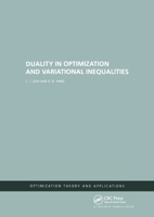 Duality in Optimization and Variational Inequalities (Optimization Theory & Applications) 0367396157 Book Cover