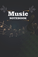 Music Notebook With Cool Interior. 120 Pages 6x9 in Music Manuscript Paper. Space to Write Lyrics and Music Notes. Musicians Notebook. Manuscript ... Lyrics and Music.: Perfect for Music Lovers 1701818272 Book Cover