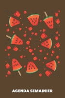 Agenda Semainier: Explosion de past�que A5 manuscrit florale - Carnet hebdomadaire 52 semaines pour les gens � la mode (bleu marine) 168814000X Book Cover