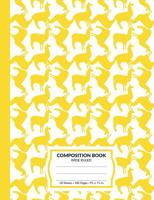 Composition Book: Yellow Llama Marble Pattern School Notebook - 100 Wide Ruled Blank Lined Writing Exercise Journal For Boys and Girls - Back To School Gift For Students 1081600497 Book Cover