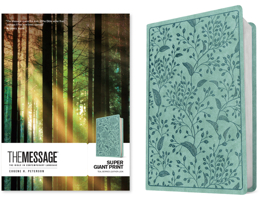 The Message Super Giant Print (Leather-Look, Teal Berries) 1641585609 Book Cover