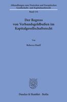 Der Regress Von Verbandsgeldbussen Im Kapitalgesellschaftsrecht 3428155890 Book Cover