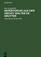 Repertorium Der Briefe Aus Dem Archiv Walter De Gruyter 311016521X Book Cover