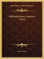 Old Babylonian Contracts 1166316459 Book Cover