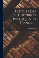 Histoire des doctrines politiques en Allemagne 1015056091 Book Cover