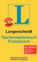 Langenscheidt, Taschenwörterbuch Französisch : französisch-deutsch, deutsch-französisch. 3468111614 Book Cover