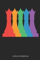 CHESS SCOREBOOK: Chess Scorebook with 100 Scorecards. Colorful Chess Figures. 1653240822 Book Cover