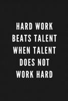 Hard Work Beats Talent When Talent Does not Work Hard: Funny Gift for Coworkers & Friends | Blank Work Journal to write in with Sarcastic Office ... Secret Santa, Birthday, Retirement or Leaving 1677476044 Book Cover