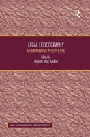 Legal Lexicography: A Comparative Perspective 140945441X Book Cover