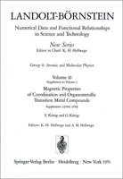 Magnetic Properties of Coordination and Organometallic Transition Metal Compounds / Magnetische Eigenschaften Der Koordinations- Und Metallorganischen Verbindungen Der Ubergangselemente 3540035931 Book Cover