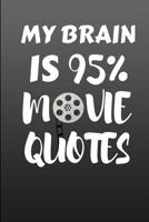 My Brain Is 95% Movie Quotes: A grey cover notebook for your favourite movie quotes. 1096523116 Book Cover