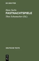 Fastnachtspiele 384307738X Book Cover