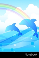Notebook: Dolphin themed ruled Notebook / Journal / Diary / Composition Book / Planner / Log Book / Notes  - 6 x 9 inches (15,24 x 22,86 cm), 110 wide ruled pages with date line on top, glossy finish 1671837894 Book Cover